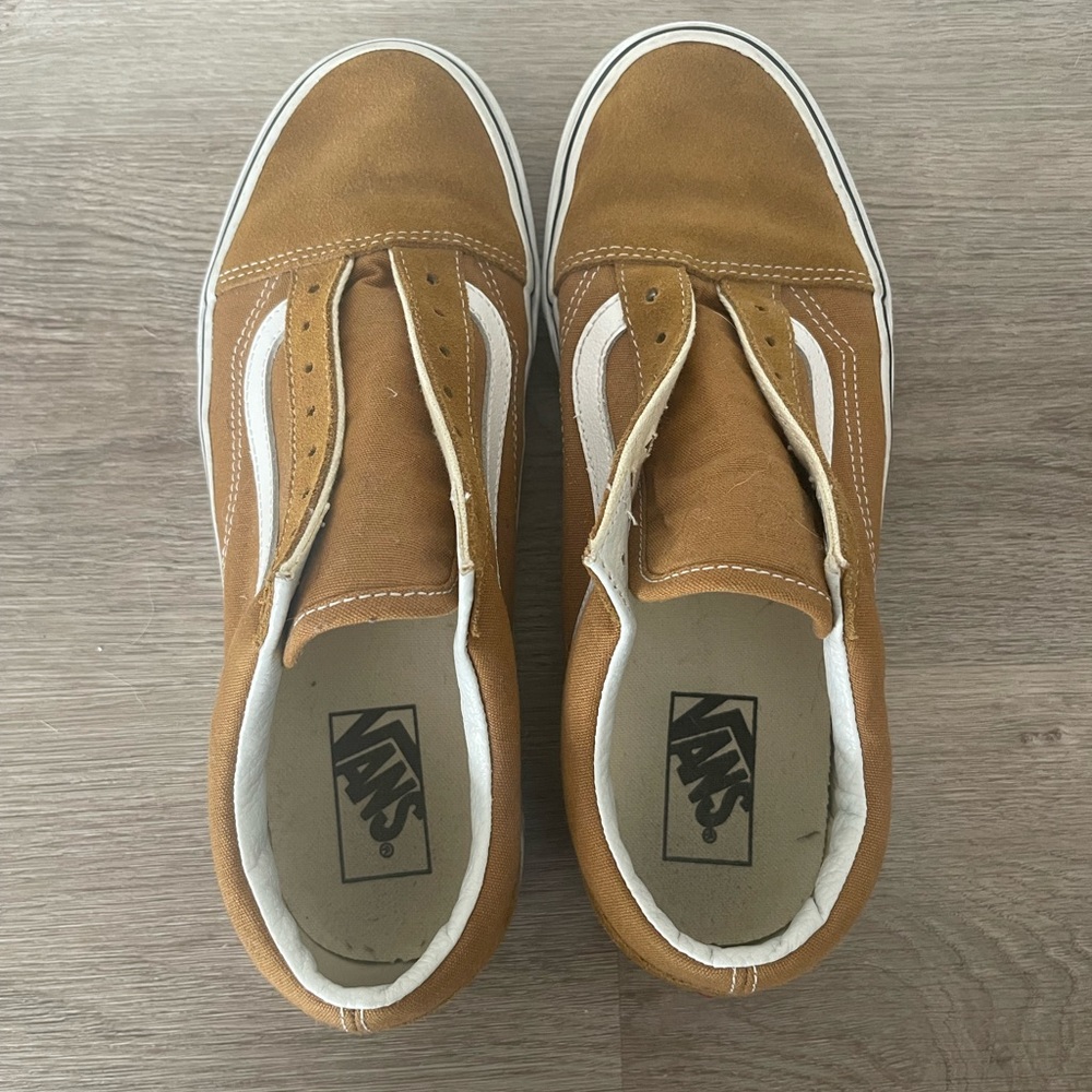 Mustard yellow old skool vans